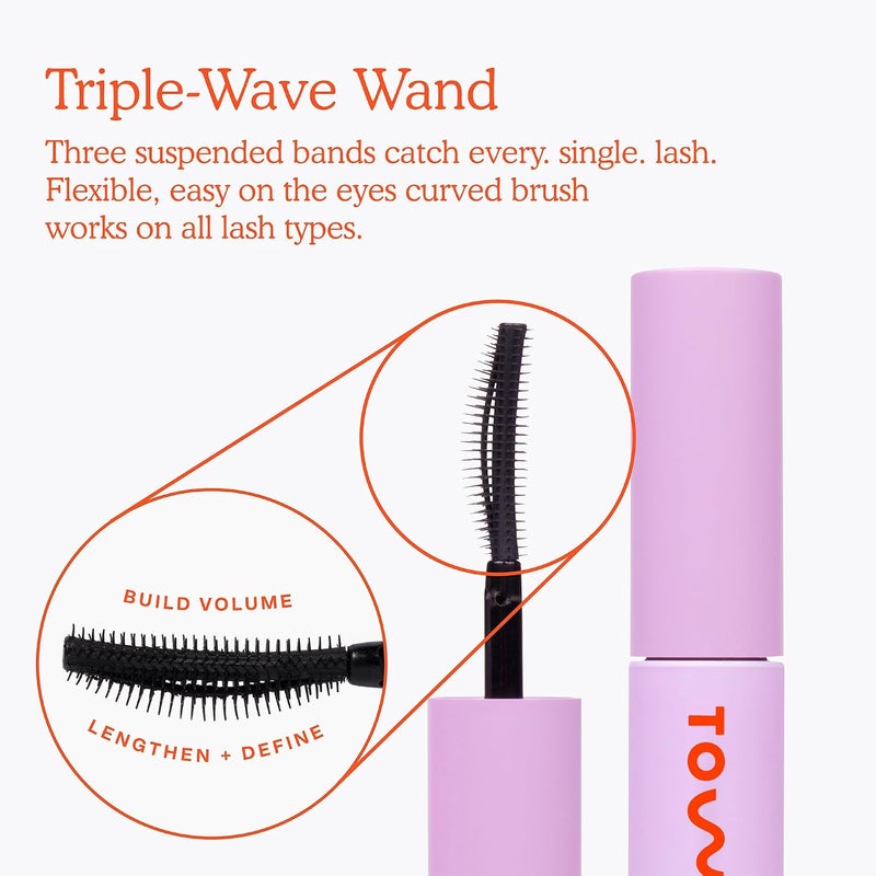 TOWER 28 Mini MakeWaves Lengthening + Volumizing Mascara Jet black - Image 4
