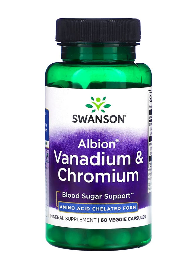 سوانسون الفاناديوم والكروم ألبيون ، 60 كبسولة نباتية
