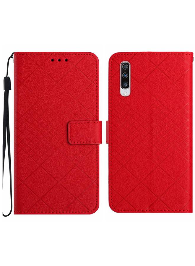 اس-توب جراب لهاتف Samsung Galaxy A50 / A50s / A30s جراب هاتف جلدي بنمط شبكي معيني - Image 1