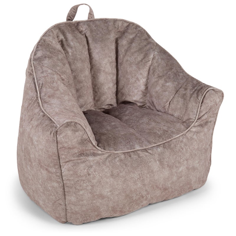 Big Joe Hug Bean Bag Chair, Gray Hyde, Vegan Suede, 3 feet - Image 1