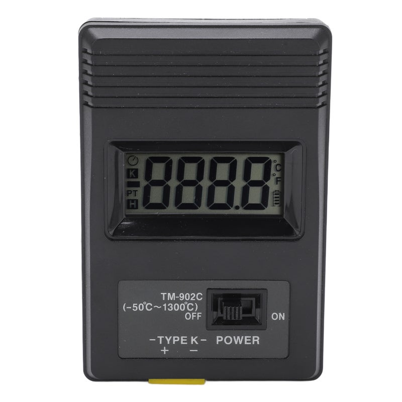 K Type Thermometer -50°C to 750°C LCD Display - Lightweight Portable Temperature Gauge with Heat Resistant Steel Probe for Gas Liquid and Semi-Solid Measurement - Image 5