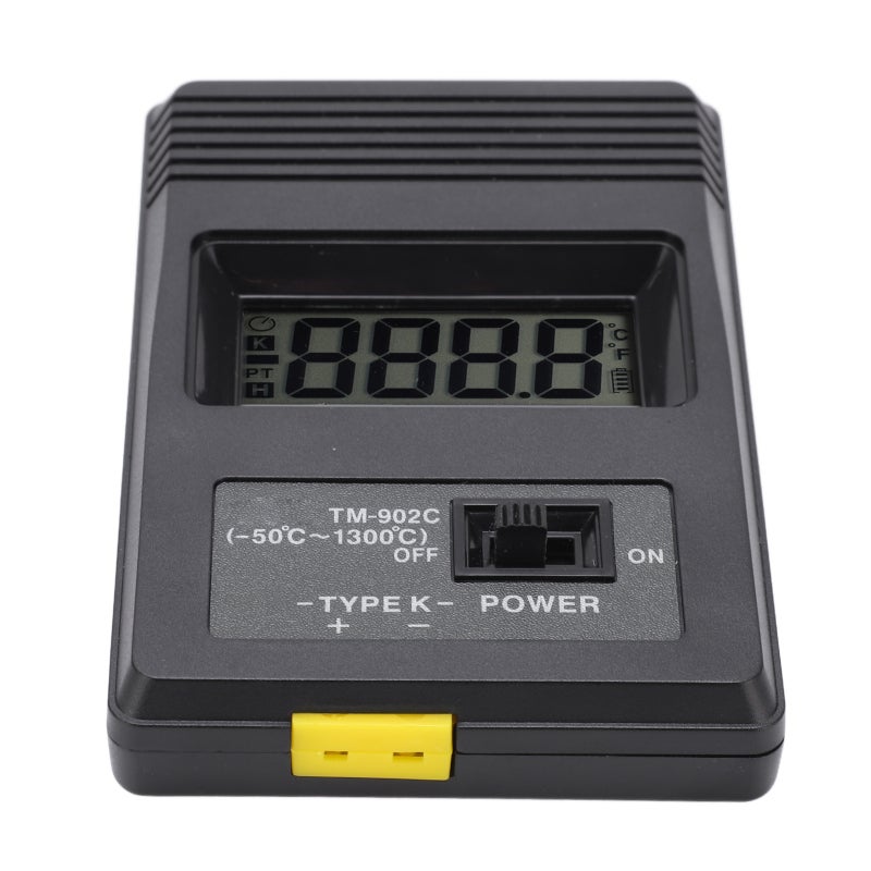 K Type Thermometer -50°C to 750°C LCD Display - Lightweight Portable Temperature Gauge with Heat Resistant Steel Probe for Gas Liquid and Semi-Solid Measurement - Image 2