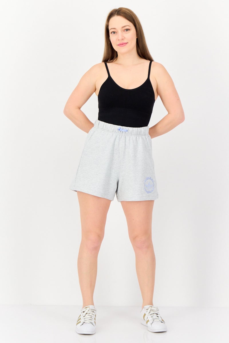 adidas Originals Women Sportswear Fit Outdoor Shorts, Light Grey - Image 2
