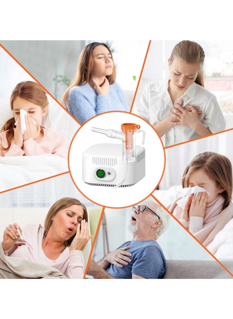 Ultrasonic Nebulizer for Adults and Children - Portable Adjustable Mist Volume Home Compressor Nebulizer ≤50dB Ultra Silent Durable PP Material