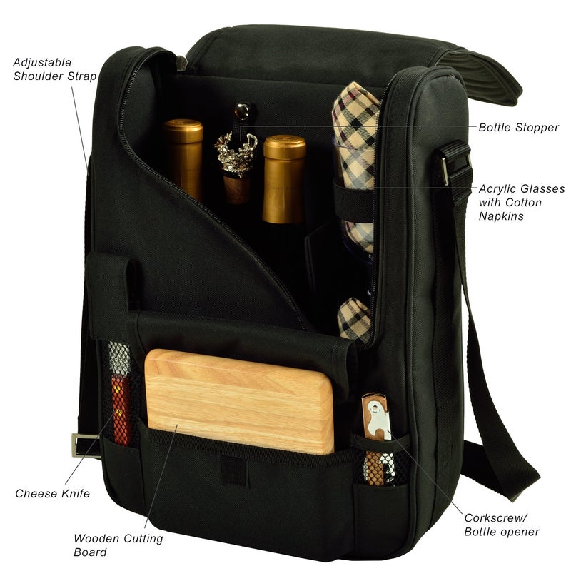Picnic at Ascot Original Insulated Wine and Cheese Cooler Bag - Designed, Assembled & Quality Approved in the USA - Image 4