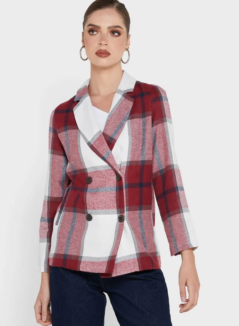 Ginger Plaid Blazer