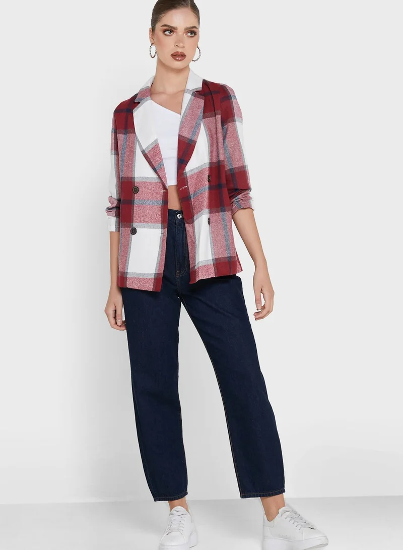 Ginger Plaid Blazer