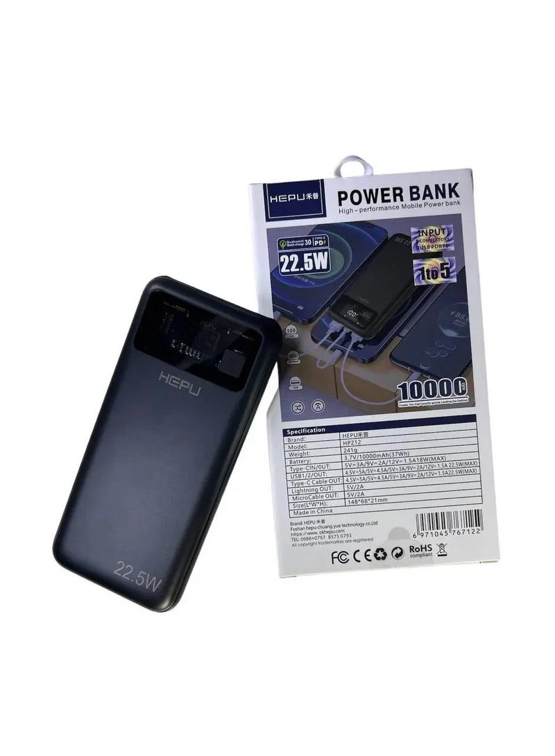 HEPU HP-212 10000mAh PD QC 22.5W Power Bank - Image 2
