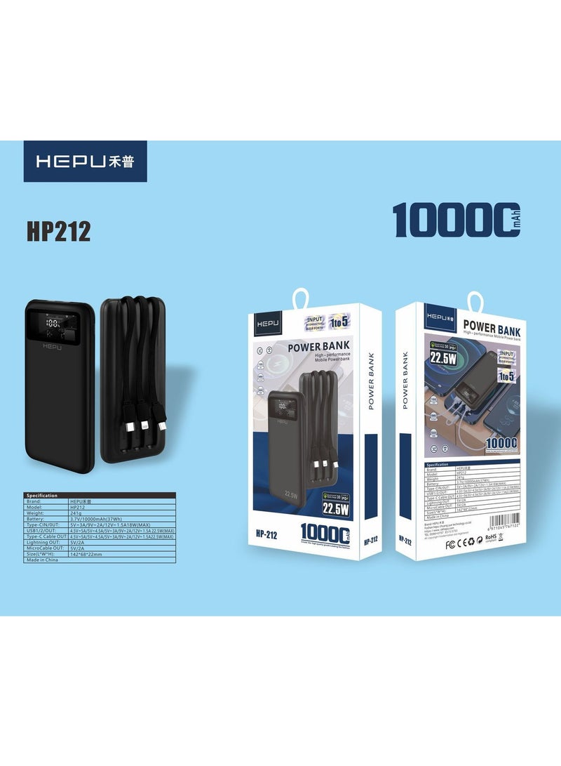 HEPU HP-212 10000mAh PD QC 22.5W Power Bank - Image 4