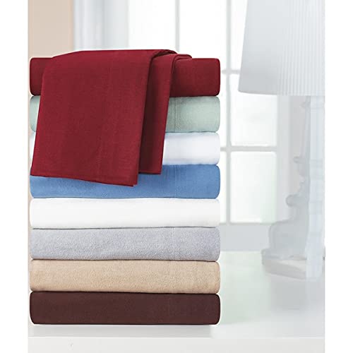 Pointehaven Heavy Weight Flannel Sheet Set, Twin XL, Blue - Warm & Cozy - 100% Cotton Flannel Pre-Shrunk -170 GSM -Deep Pockets -Easy Fit Elastic All Around-Comfy Double Brushed - Image 4