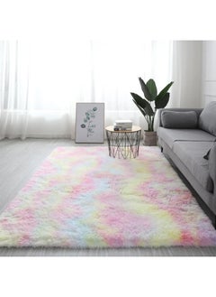 LIMOS Large Area Rugs Tie Dyed Fluffy Throw Ultra Soft Plush Fuzzy Non-Slip Carpets for Nursery and Living Room  - Image 2
