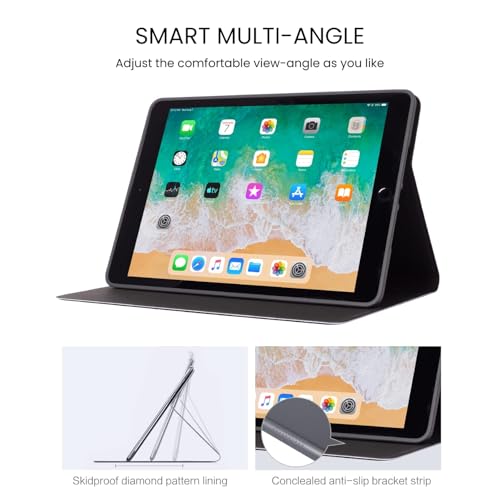 MOCA [Flexible Back] Case for 10.2 inch iPad 9th 8th 7th Generation 10.2" iPads 2021 2020 2019 Launch A2603 A2604 A2605 A2270 A2428 A2429 A2430 A2197 A2198 A2200 Flip Cover (Mysterious Flower) - Image 5