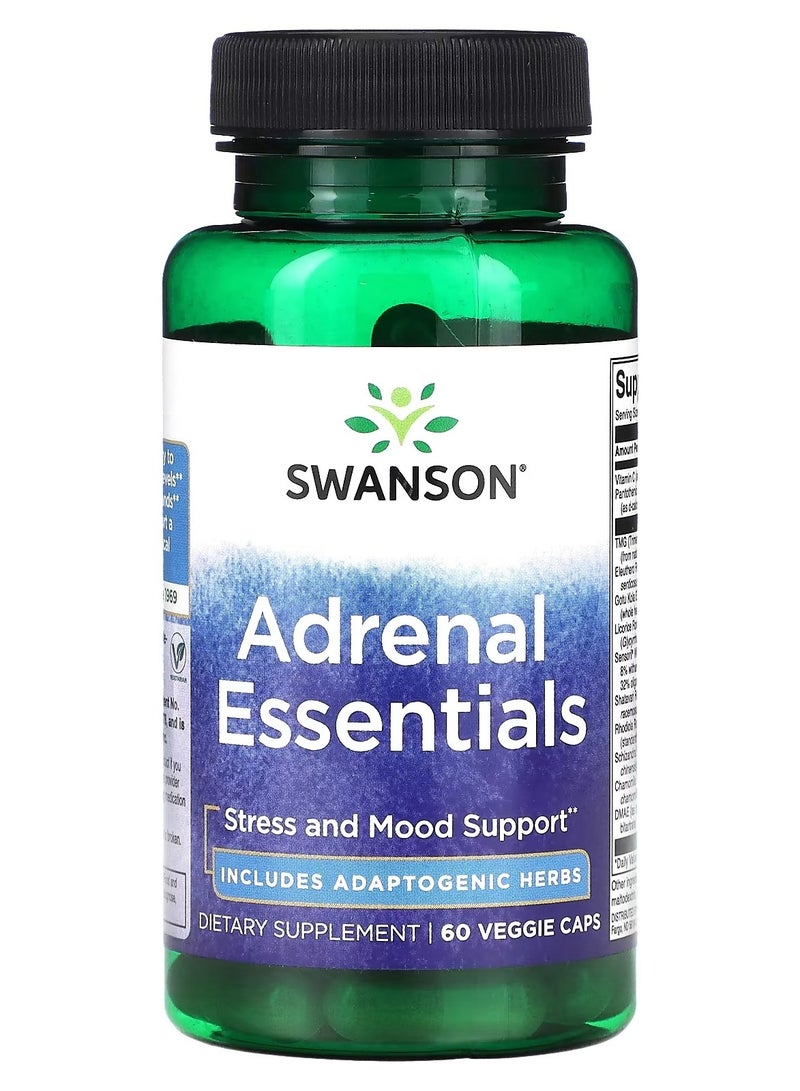 Swanson, Adrenal Essentials, 60 Veggie Caps
