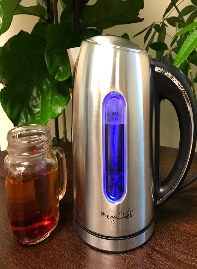 MegaChef Silver Electric Kettle, 1.7L - Image 2