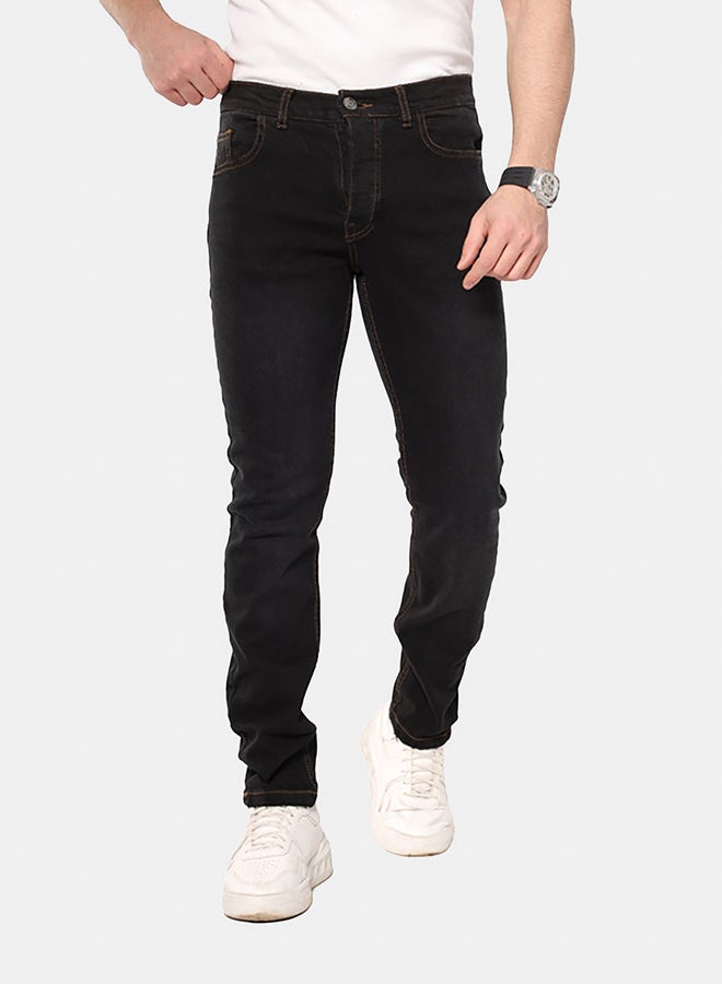 WHITE RABBIT Slim Fit Heather Black Jeans - Image 1