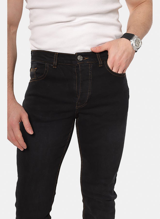 WHITE RABBIT Slim Fit Heather Black Jeans - Image 5