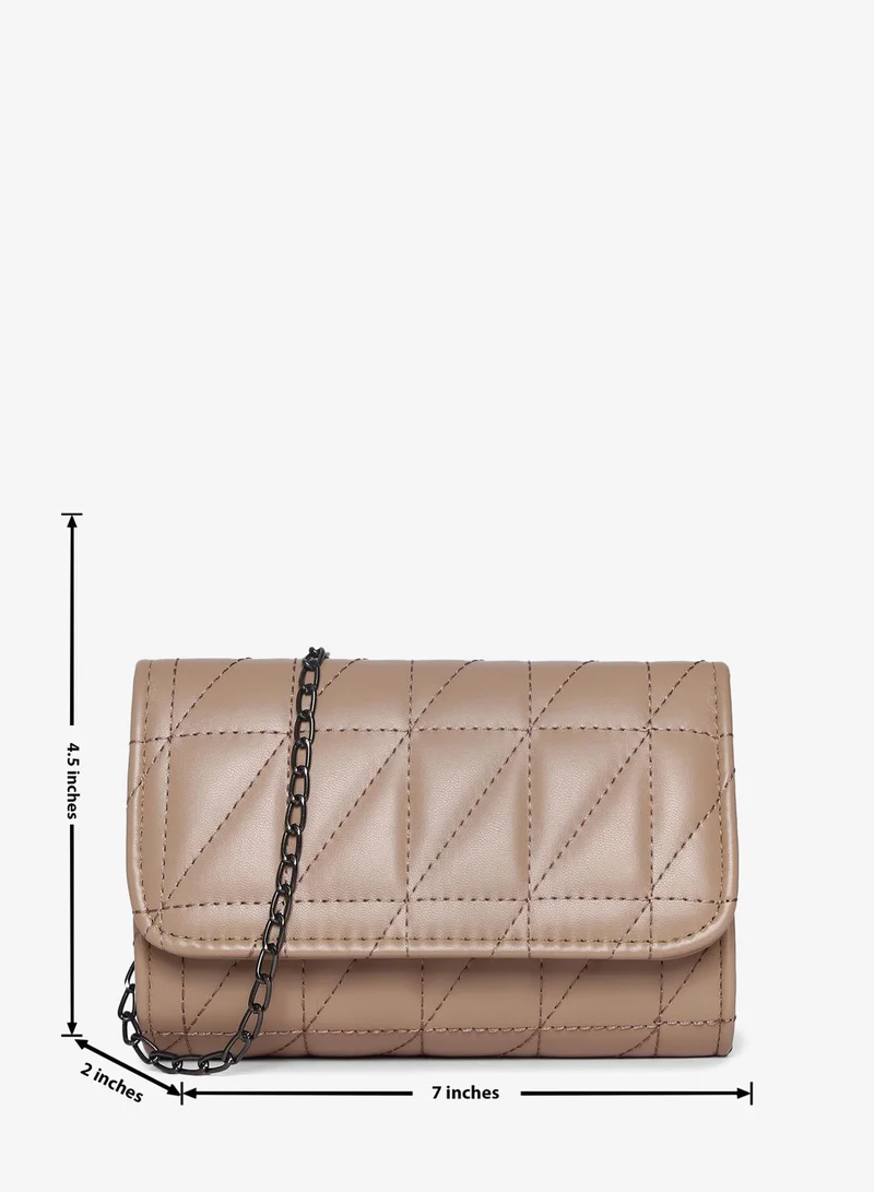 Haute Sauce  Quilted Magnet Lock Sling Bag with Chain Strap for Women | Best Price UAE