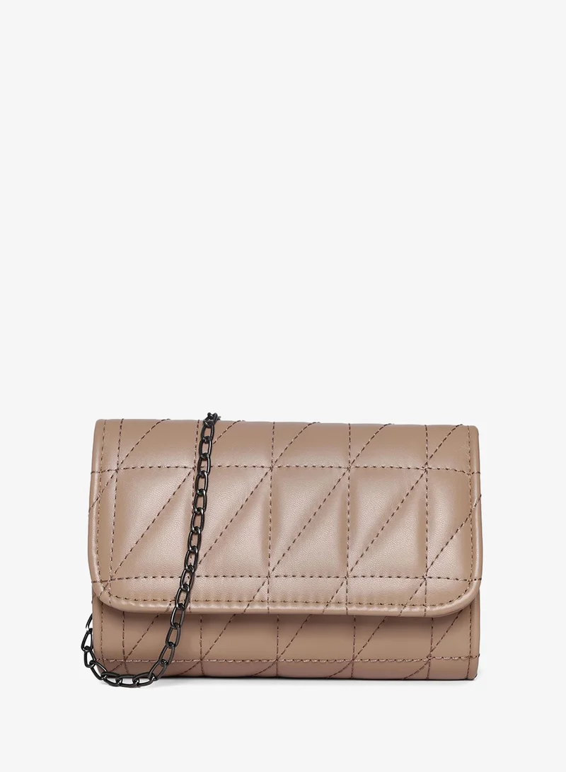 Haute Sauce  Quilted Magnet Lock Sling Bag with Chain Strap for Women | Best Price UAE