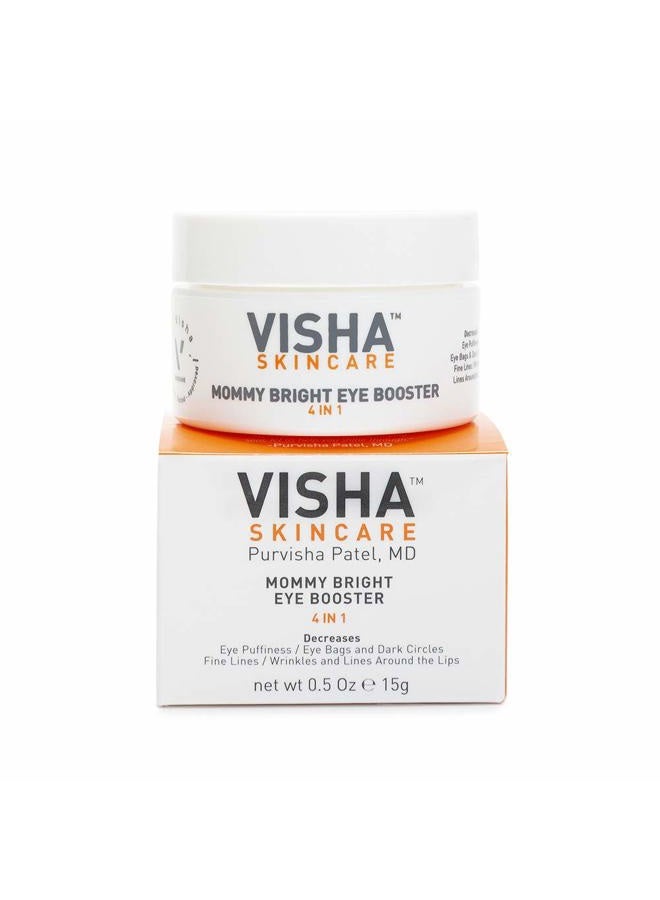 Visha Skincare Mommy Bright Eye Booster - Safe for Pregnant and Nursing Women to Dramatically Reduce Eye Puffiness and Minimize the Appearance of Dark Under-Eye Circles - Image 1