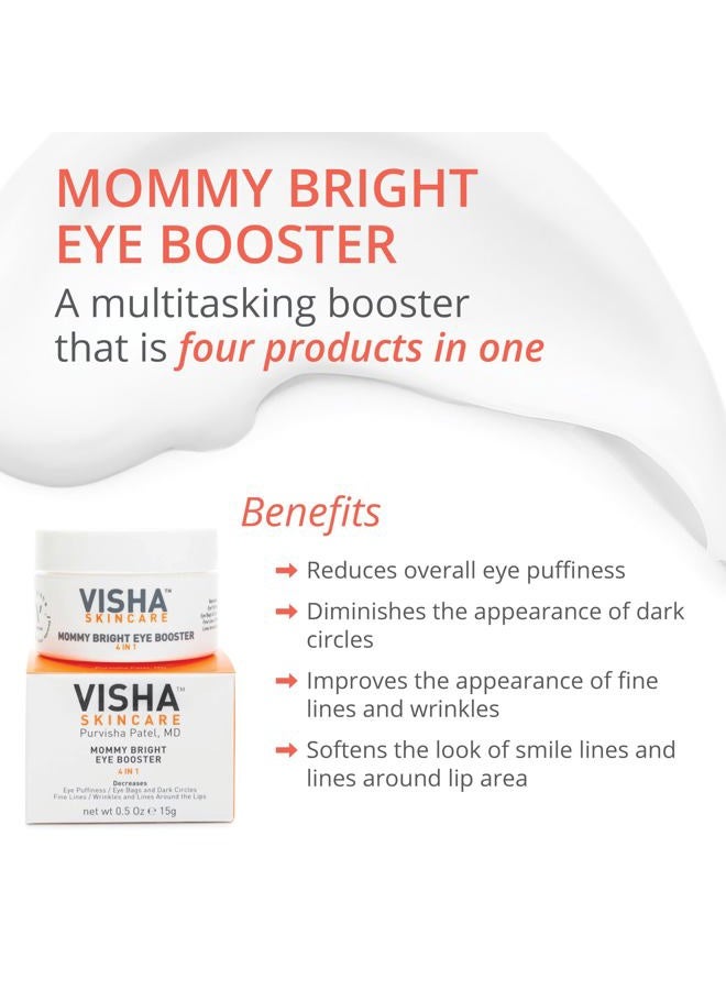 Visha Skincare Mommy Bright Eye Booster - Safe for Pregnant and Nursing Women to Dramatically Reduce Eye Puffiness and Minimize the Appearance of Dark Under-Eye Circles - Image 2