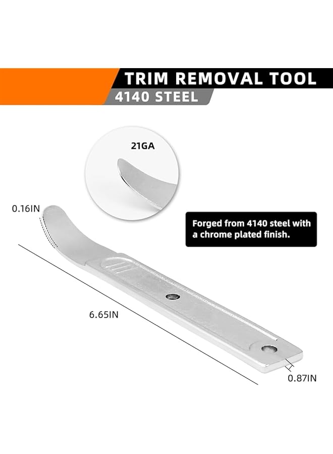 SYOSI 2 Pcs 4140 Mini Pry Tool Set, Car Trim Removal Kit, Door Panel & Interior Trim Tools For Automotive & Planes, Essential Pry Bar For Easy Panel Removal - Image 2