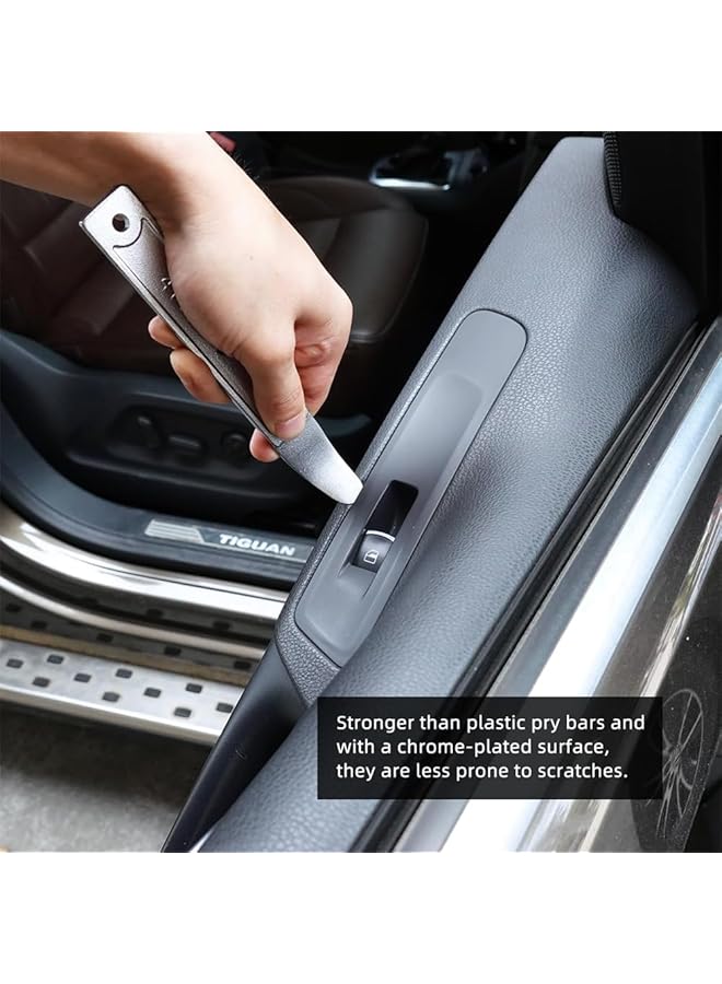 SYOSI 2 Pcs 4140 Mini Pry Tool Set, Car Trim Removal Kit, Door Panel & Interior Trim Tools For Automotive & Planes, Essential Pry Bar For Easy Panel Removal - Image 5