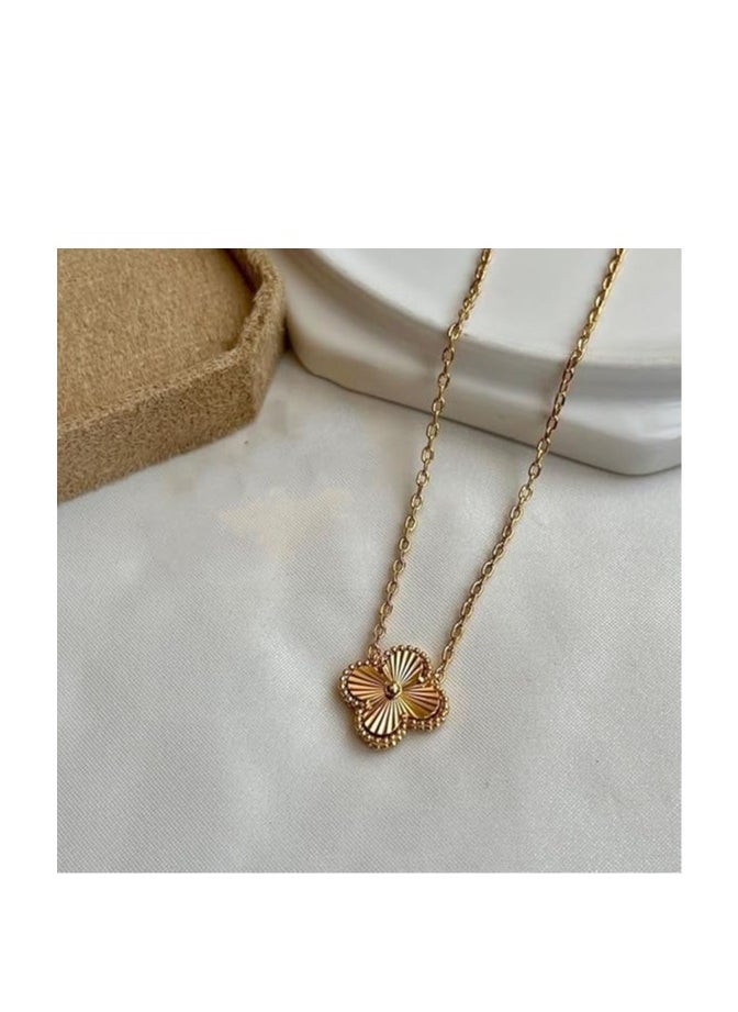 Generic Stainless Steel Leaf Clover Necklace for Women-Stainless Steel Jewelry Gift for Women  - Image 3