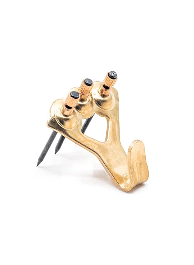 PROMASS Duty Picture Frame Hooks Supports Up to 100 lbs - 10 Pack with Nails | Picture Hanging Hooks for Drywall - Mirror Hanging Hardware - Plaster Wall Picture Hangers - Image 2