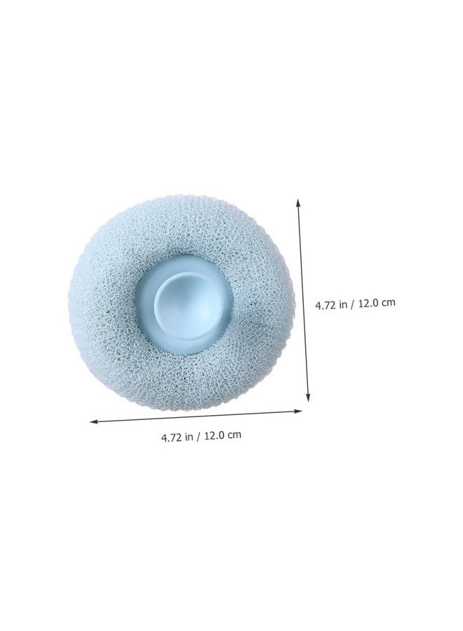 Multicolor Round Loofah Bath Ball, Exfoliating Bath Sponge Scrubber with Suction Cup, Super Soft Cleaning Brush All Type of Skin of Men, Women, Babies, Kids Exfoliating Bath Shower Sponge (1 Piece) - Image 2