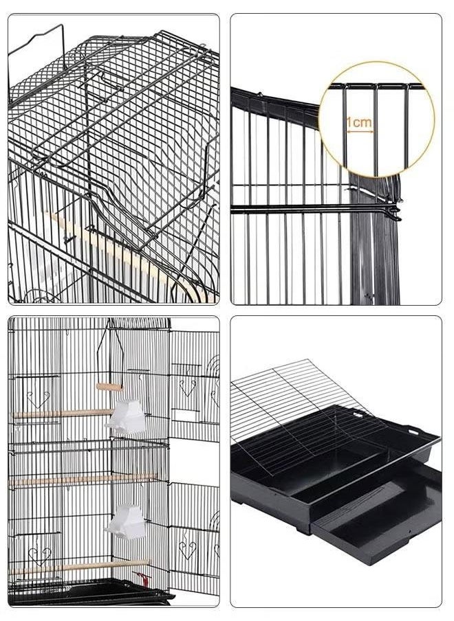 XiuWoo - Durable Metal Bird Cage Versatile Parrot Cage, 93Cm Special Extra Large Luxury Villa Breeding Cage 46x35x92 Cm - Image 1