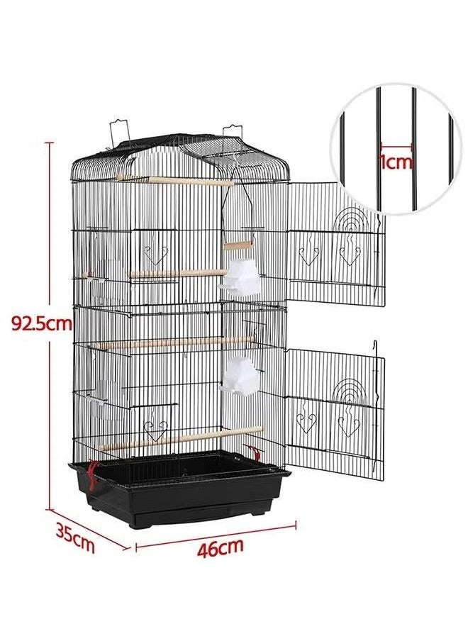 XiuWoo - Durable Metal Bird Cage Versatile Parrot Cage, 93Cm Special Extra Large Luxury Villa Breeding Cage 46x35x92 Cm - Image 1