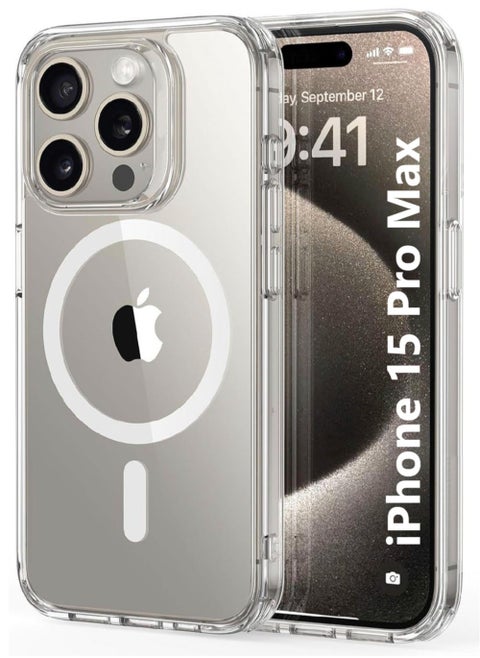 Protection cover for iPhone 15 Pro Max, supports MagSafe, anti-yellowing and anti-scratch