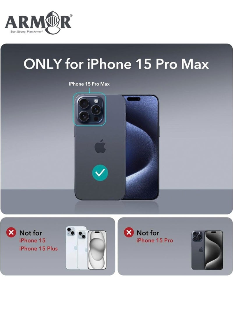 Protection cover for iPhone 15 Pro Max, supports MagSafe, anti-yellowing and anti-scratch