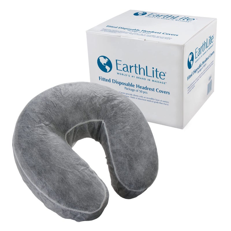 EARTHLITE Fitted Disposable Face Cradle Covers – Medical-Grade, Soft, Non-Sticking Massage Headrest Covers for Massage Tables & Massage Chairs (50 count) - Image 1