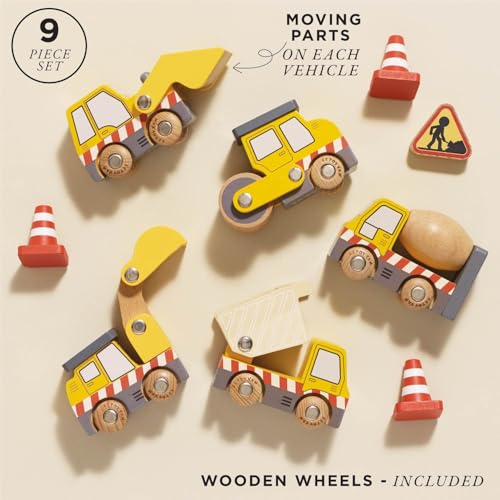 Le Toy Van Wooden Construction Vehicles Set - Image 2