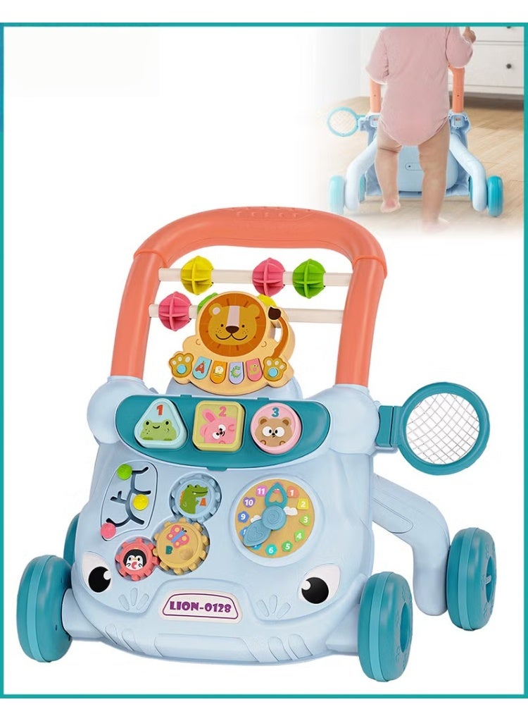 HOOKOR 2-in-1 Baby Sit-to-Stand Push Walker & Early Educational Child Activity Center, with Removable Interactive Play & Learning Panel for 6-36 Month Infant Toddlers - Image 1