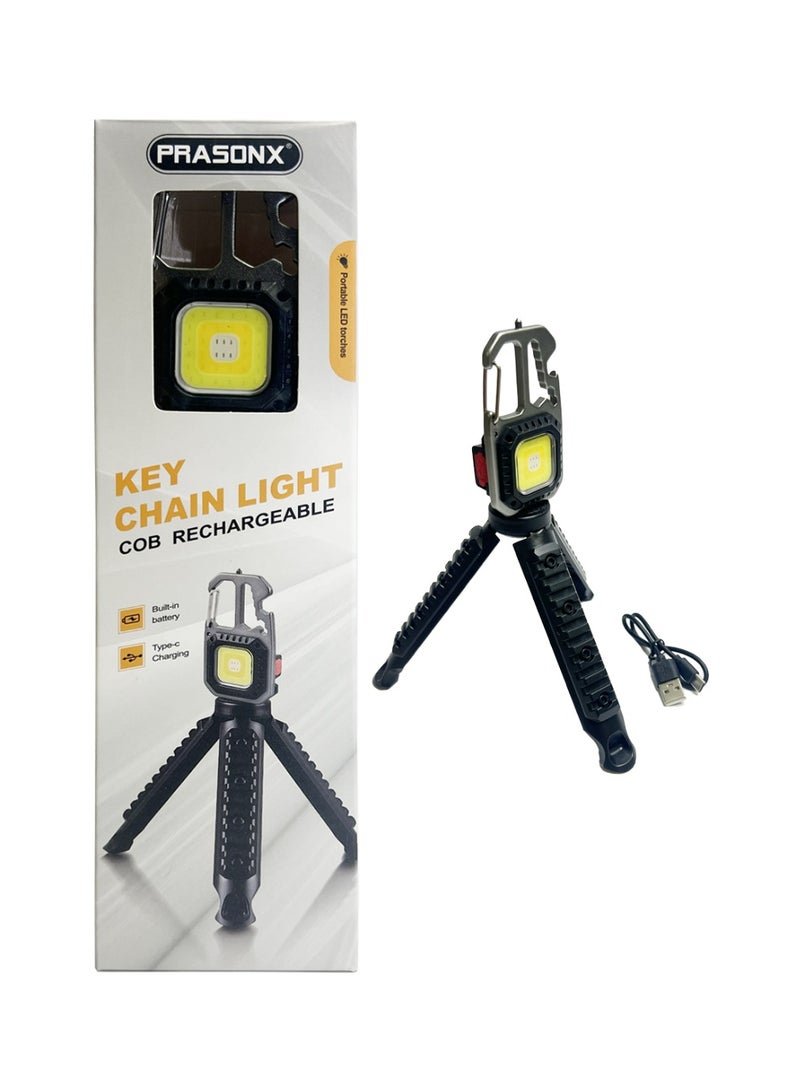 Prasonx LED Keychain Flashlight, Mini Portable with Screwdriver and Small Stand (Multi-Purpose) - Image 1