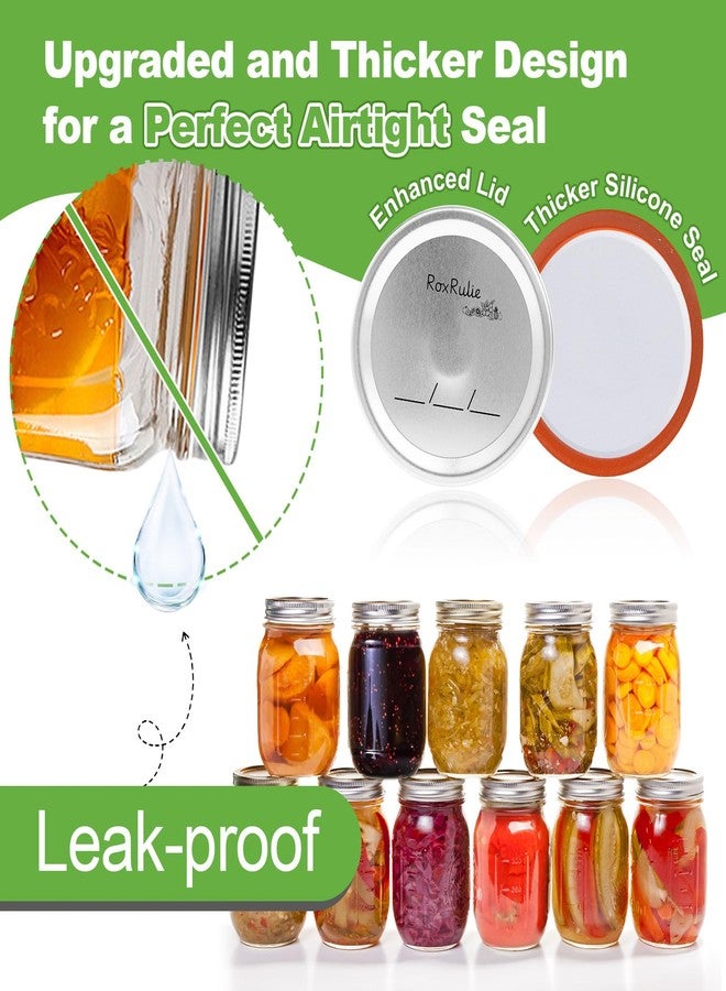 RoxRulie 116PCS Canning lids Wide Mouth(3.43in/87mm), Upgraded Leak-Proof Mason Jar Lids for Ball/Kerr Jars, Split-Type Lid with Perfect Airtight Seal, Canning Jars Lids, Food Grade Material - Image 3