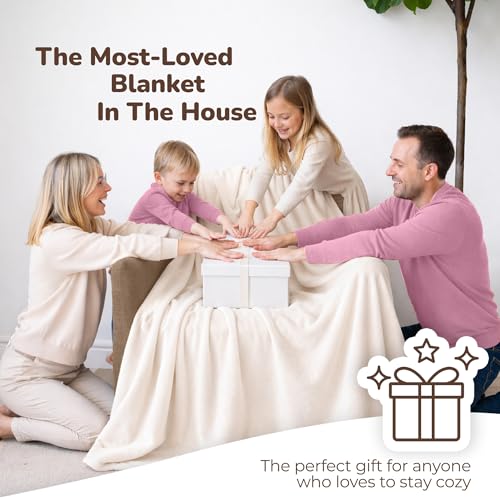 Super Blanky Wearable Blankets for Women - Cozy Mothers Day Gifts for Mom, Adult Comfy Wearable Blanket Men, Gift for Her Girlfriend, Grandma Mothers day Gifts for Wife Birthday Gift Ideas, Cream - Image 5