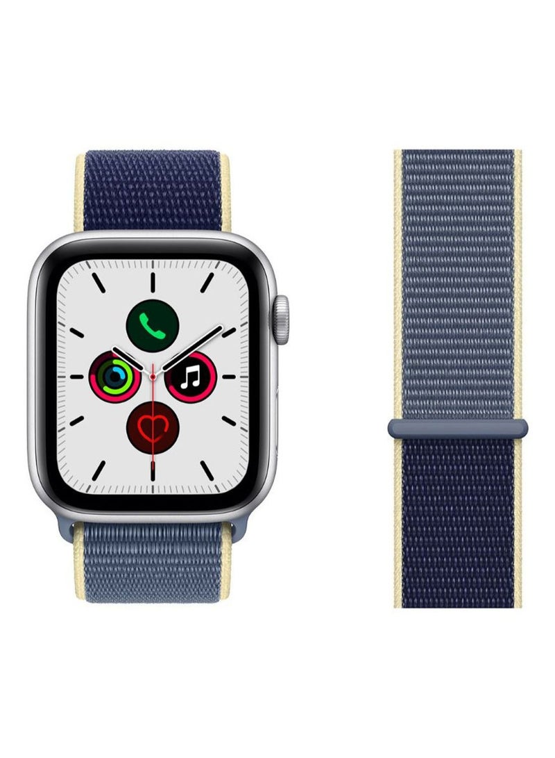 شريط استبدال لسلسلة Apple Iwatch 5/6/7 42/44/45 ملم ألاسكا الأزرق/البيج - Image 1