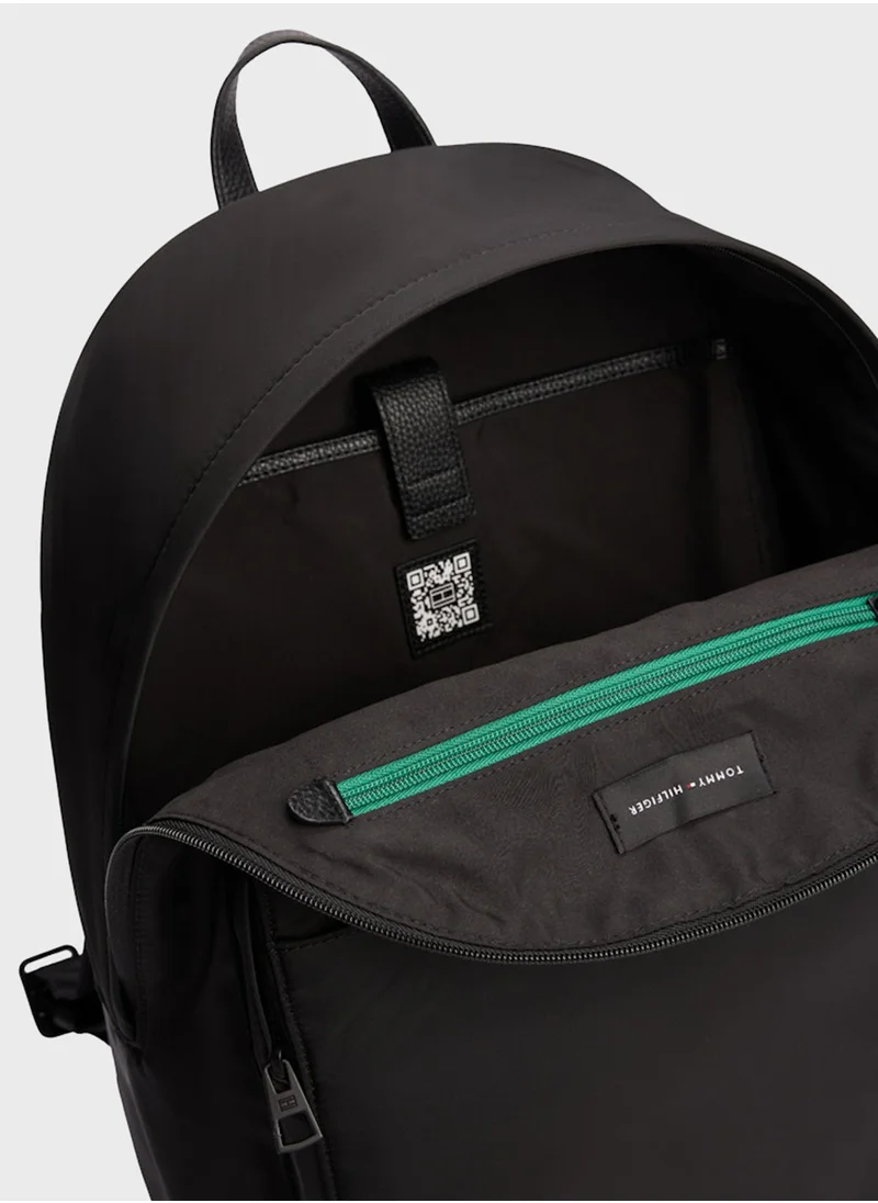 TOMMY HILFIGER Textured Logo Dome Backpack
