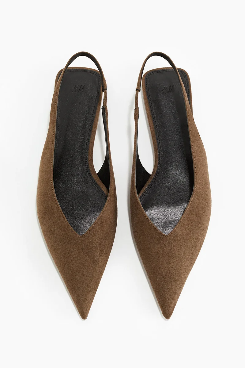 اتش اند ام Pointed slingbacks