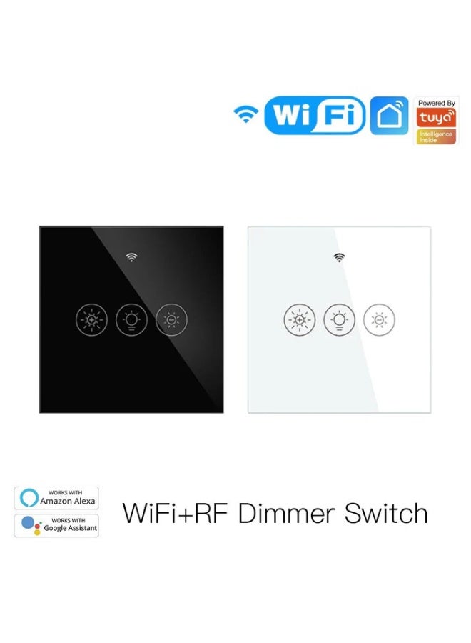 مويس مفتاح تعتيم ذكي MOES WiFi باللمس – زر واحد (أبيض) | لوحة تحكم لمس لتعتيم الإضاءة مع إمكانية ضبط السطوع، يعمل عبر تطبيق Tuya/Smart Life، واتصال WiFi ‎2.4GHz - Image 4