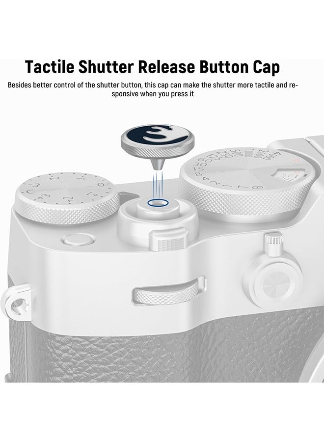 نيوير مجموعة غطاء الحذاء الساخن وزر الغالق لكاميرا نيور X100V X100VI، غطاء الحذاء البارد مع زر تحرير الغالق، ملحقات التصوير الفوتوغرافي المتوافقة مع كاميرا فوجي فيلم X100V X100VI، فضي، CA110 - Image 3