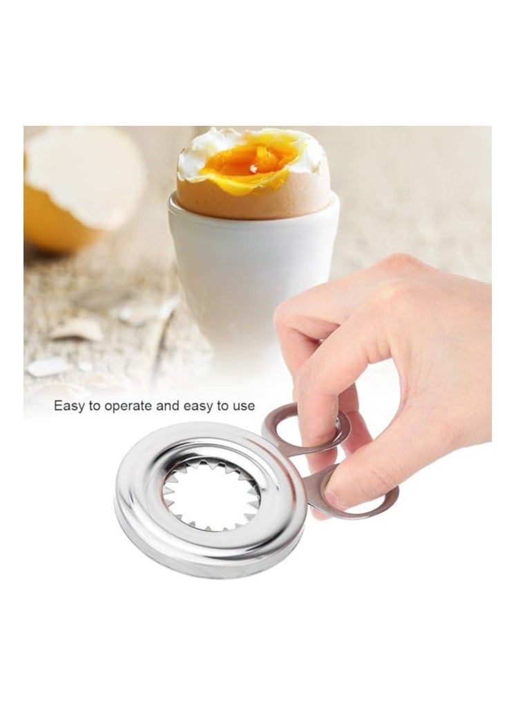 Generic Egg Topper Cutter, Egg Cracker Toppe, Stainless Steel Boiled Egg Cutter Cracker, Multifunctional Egg Slicer, for All Kinds of Boiled or Raw Eggs  - Image 4