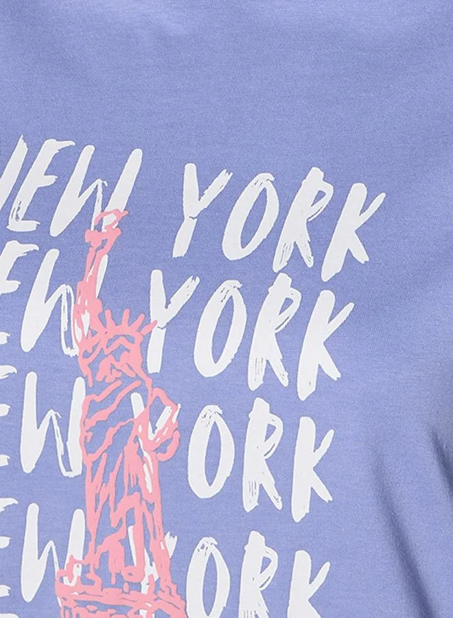 سبلاش فيڤ Cotton T shirt with New York Print