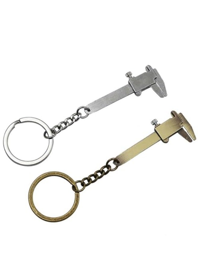 أداة قياس دقيقة إبداعية للرجال والنساء، بلّين معدني محمول بمدى 0-40 مم، حزام مفاتيح، مكبس حركي، مسطرة محمولة، سلسلة مفاتيح صغيرة - Image 3