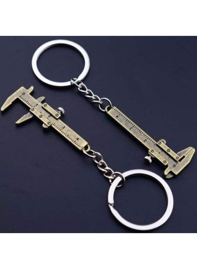 أداة قياس دقيقة إبداعية للرجال والنساء، بلّين معدني محمول بمدى 0-40 مم، حزام مفاتيح، مكبس حركي، مسطرة محمولة، سلسلة مفاتيح صغيرة - Image 5