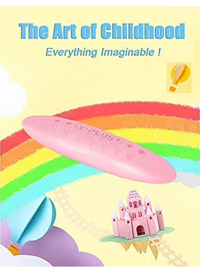 YPlus أقلام شمع الفول السوداني للأطفال 12 لون باستيل قابلة للغسل آمنة للأطفال غير سامة للأعمار 24 13 48 لوازم فنون التلوين - Image 4