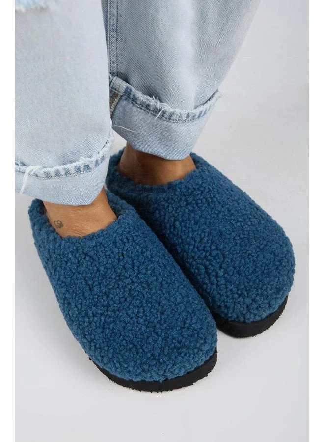 Manijero  (Orlina) Women's Tedy Sabo Platform Night Blue Slipper. for Women | Best Price UAE